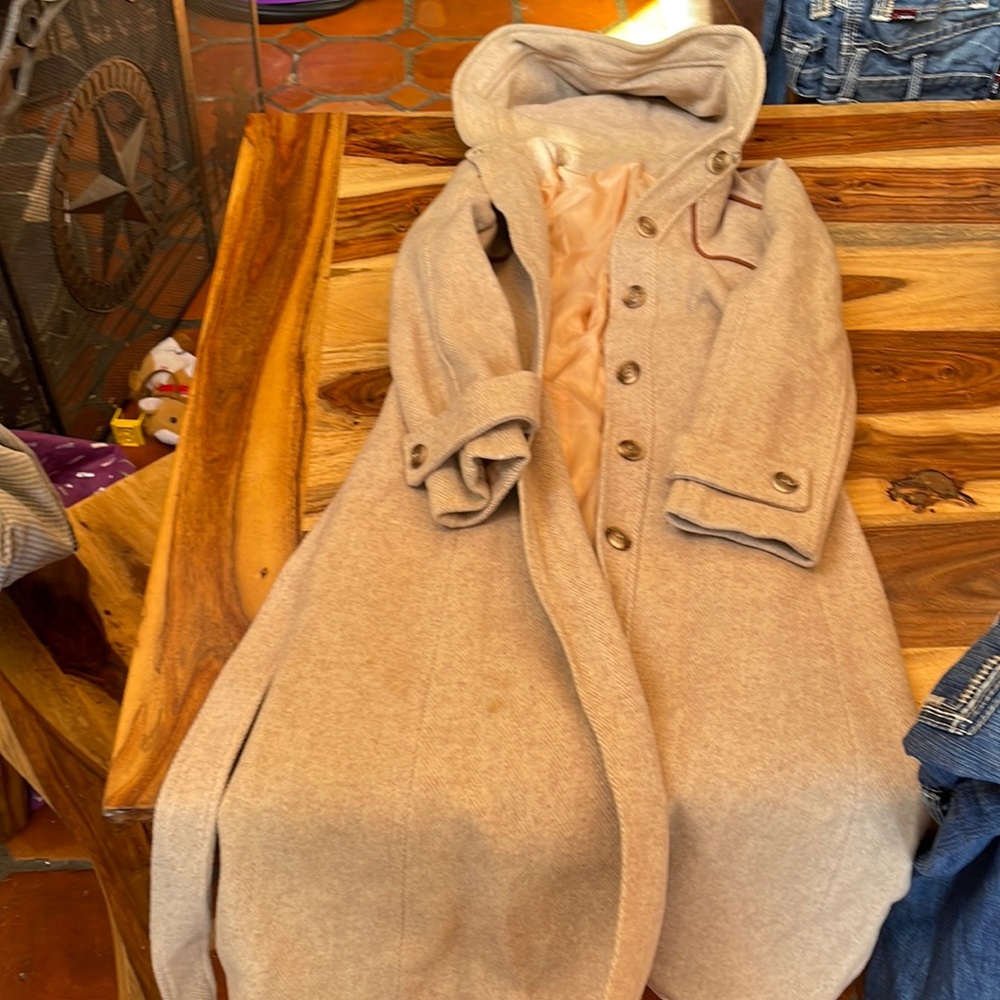 Small wool blend dress coat